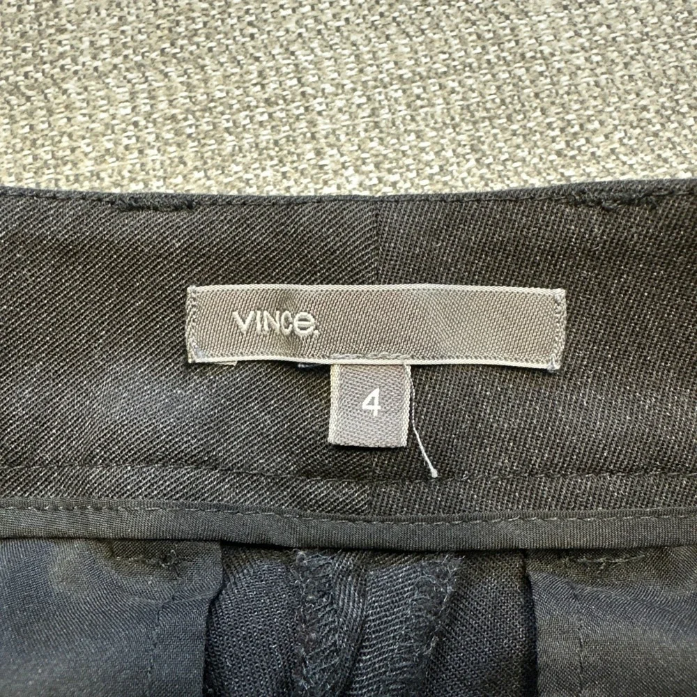 Vince Wool Blend Pants Womens Size 4 Black Career Business Casual Trousers‎